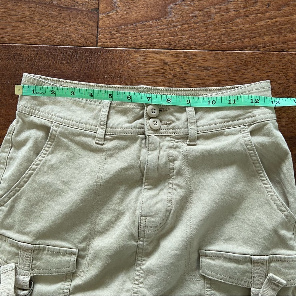 Beige Cargo Mini Skirt - Picture 8 of 9